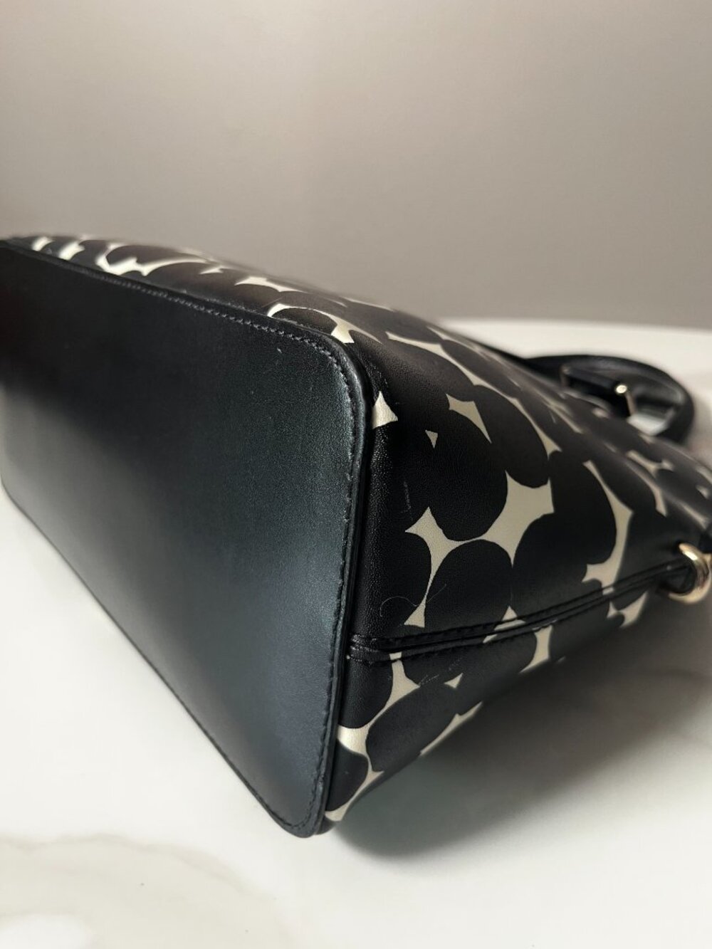 Kate Spade Grove Street Carli Splodge Dot Satchel Black Cream + COA - Picture 8 of 14
